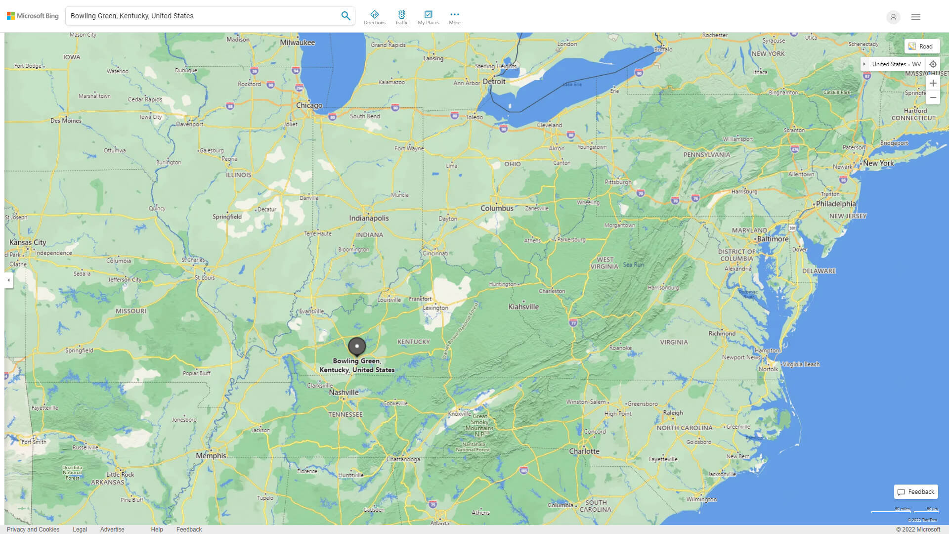 Bowling Green Map Kentucky